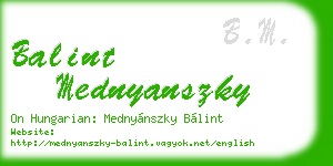 balint mednyanszky business card